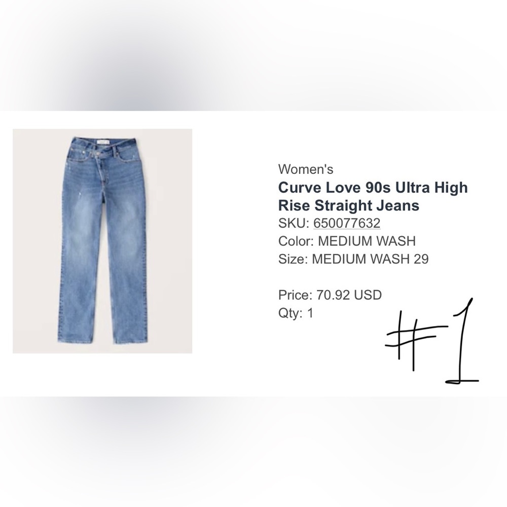 Abercrombie Curve Love jeans